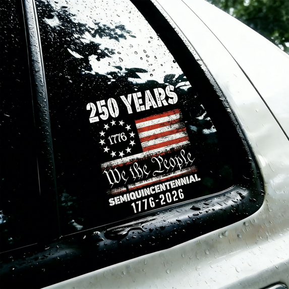 250th Anniversary USA Car Stickers 1776-2026, American Flag Bald Eagle ...