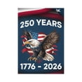 thumbnail image 1 of 250th Anniversary USA Garden Flag – 12x18 Inch Patriotic Yard Banner with Historical Design, Flax Fabric, Outdoor Decor for Farmhouse, Patio, Lawn, or Mailbox, 1 of 5