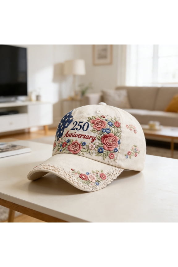 250th Anniversary USA Hat - 1776-2026 Patriotic Baseball Cap 3D Printed Floral American Flag Graphic Hats Men Women