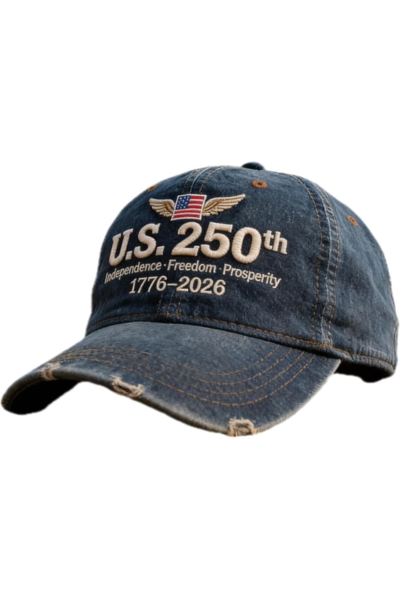 250th Anniversary USA Hat 250 Anniversary Baseball Cap, Proud Embroidered Navy Veteran Cap, Patriotic Veteran and Veterans Day Gift