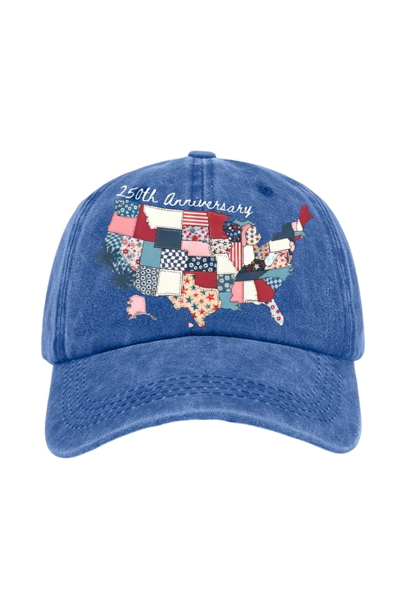 250th Anniversary USA Hat 250 Year American Anniversary Baseball Cap Funny Adjustable Vintage Washed Patariotic Hats for Women Men