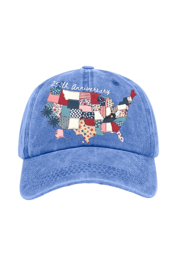 250th Anniversary USA Hat 250 Year American Anniversary Baseball Cap Funny Adjustable Vintage Washed Patariotic Hats for Women Men