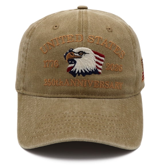 250th Anniversary USA Hat Adjustable Embroidered 250th Anniversary Patriotic Retro Washed Hat Baseball Caps