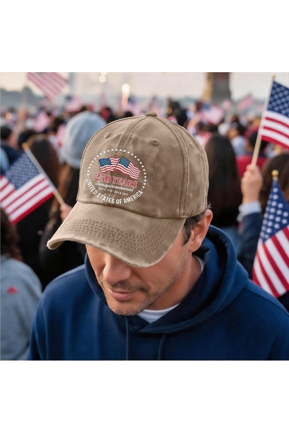 250th Anniversary USA Hat America 250 BaseballHat Patriotic United States 1776–2026 Unisex Cap