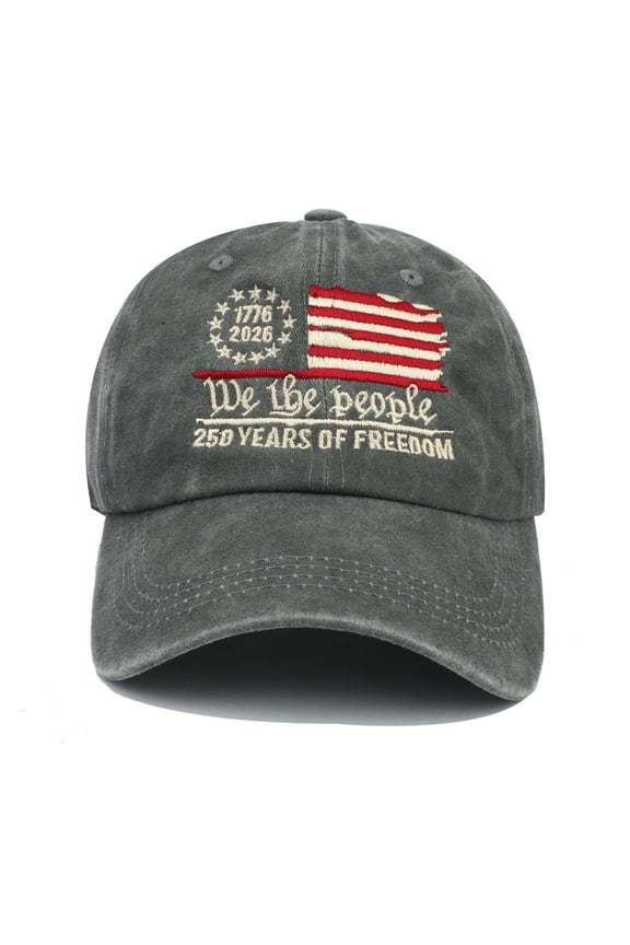 250th Anniversary USA Hat, America 250 Merchandise, Cotton Baseball Cap, Embroidered Unisex Visor Hat for Outdoor Sports & Daily Commuting