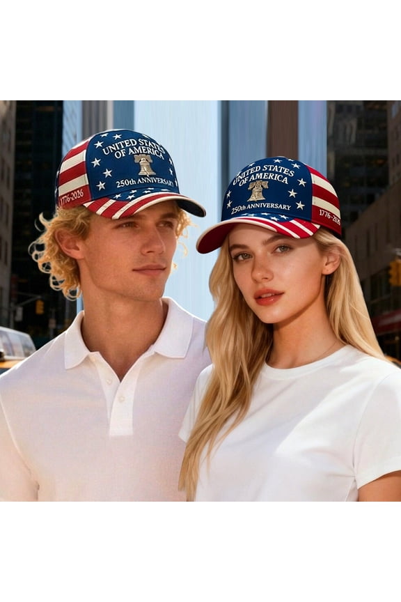 250th Anniversary USA Hat Eagle 250 Year American Anniversary Baseball Cap Adjustable Patriotic Hats Blue