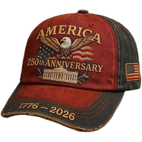 250th Anniversary USA Hat Eagle 250 Year American Anniversary Baseball Cap Adjustable Patriotic Hats, Suitable for people at all stages