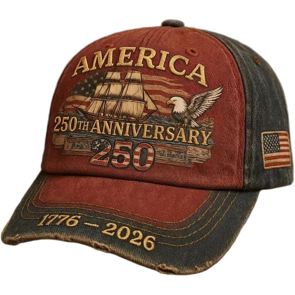 250th Anniversary USA Hat Eagle 250 Year American Anniversary Baseball Cap Adjustable Patriotic Hats