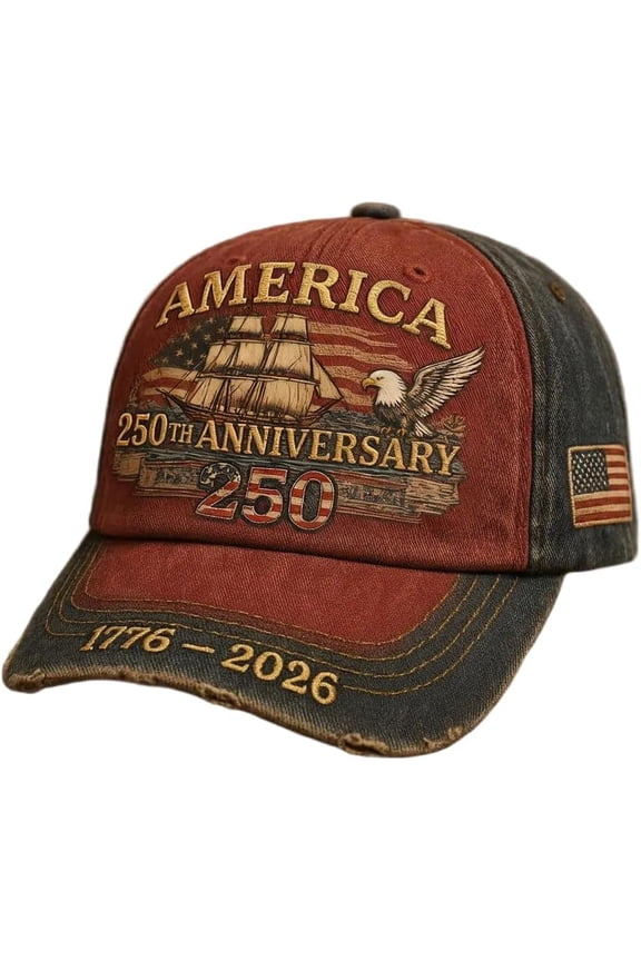 250th Anniversary USA Hat Eagle 250 Year American Anniversary Baseball Cap Adjustable Patriotic Hats