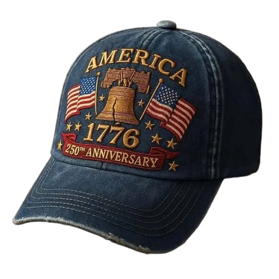 250th Anniversary USA Hat-Embroidered Baseball Cap Classic Anniversary Design Adjustable Snapback Hat For And,An Easter Gift for Patriotic Enthusiasts