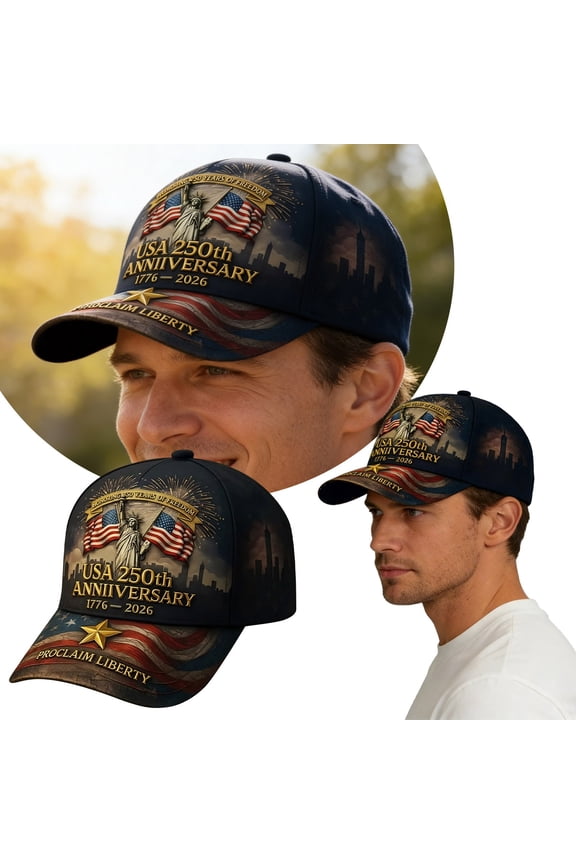 250th Anniversary USA Hat Patriotic 1776-2026 Commemorative Baseball Cap Vintage Adjustable Embroidered Hat Veterans Gifts
