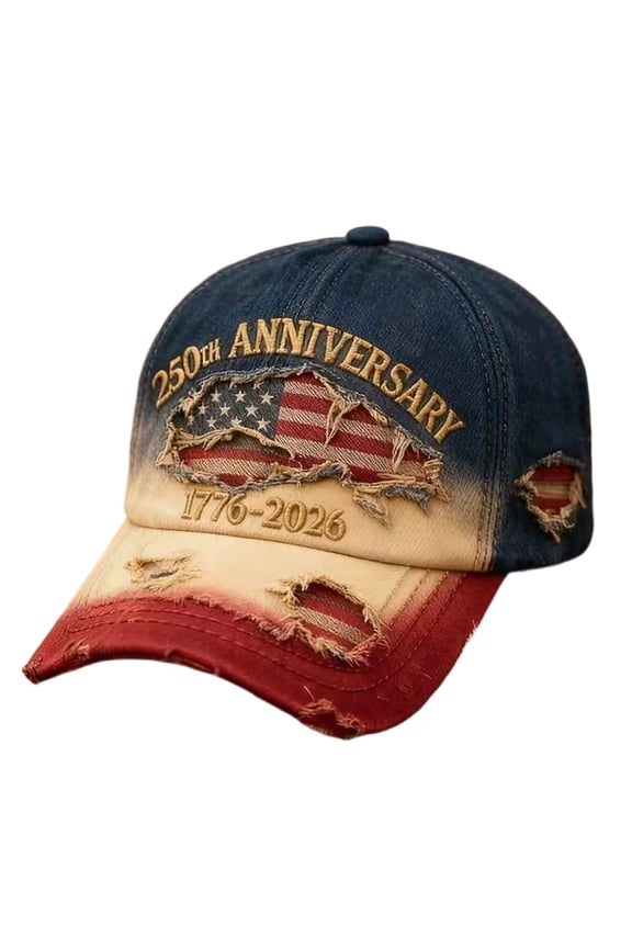 250th Anniversary USA Hat Patriotic 1776-2026 Commemorative Baseball Cap Vintage Adjustable Embroidered Hat Veterans Gifts
