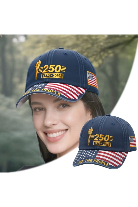 250th Anniversary USA Hat Patriotic 1776-2026 Commemorative Baseball Cap Vintage Adjustable Embroidered Hat Veterans Gifts