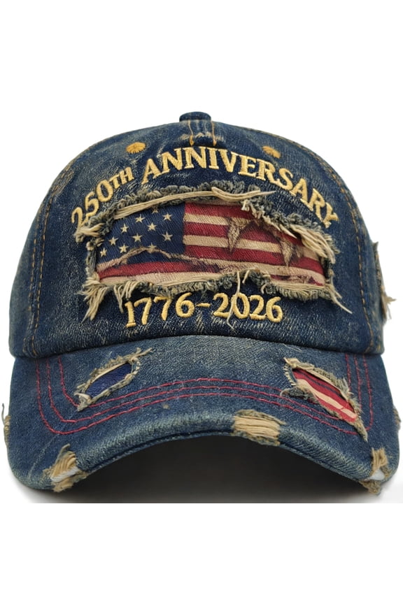 250th Anniversary USA Hat Patriotic 1776-2026 Commemorative Baseball Cap Vintage Adjustable Embroidered Hat Veterans Gifts