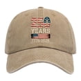 thumbnail image 1 of 250th Anniversary USA Hat-Unisex Anniversary Print Style Fashion Visor Cap Khaki,An Easter Gift for Patriotic Enthusiasts, 1 of 4