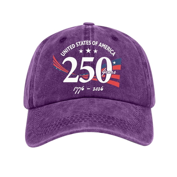 250th Anniversary USA Hat Unisex States Of America 1776-2026 Distressed Washed Baseball Cap Patriotic Print Adjustable Dad Hat Multi Color Options Baseball Cap Casual 2026 Hats