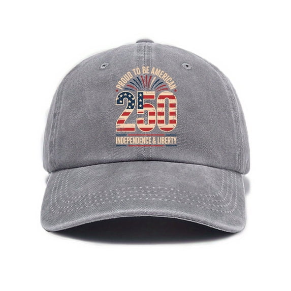 250th Anniversary USA - Hat United States 250 Anniversary USA Hat, 1776-2026 Adjustable Embroidered Patriotic Hats 250 American Hat for Men Women