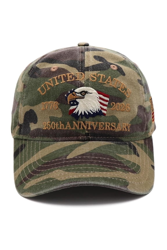 250th Anniversary USA Hat United States 250 Year American Anniversary Hat Eagle Patriotic Embroidery Baseball Cap