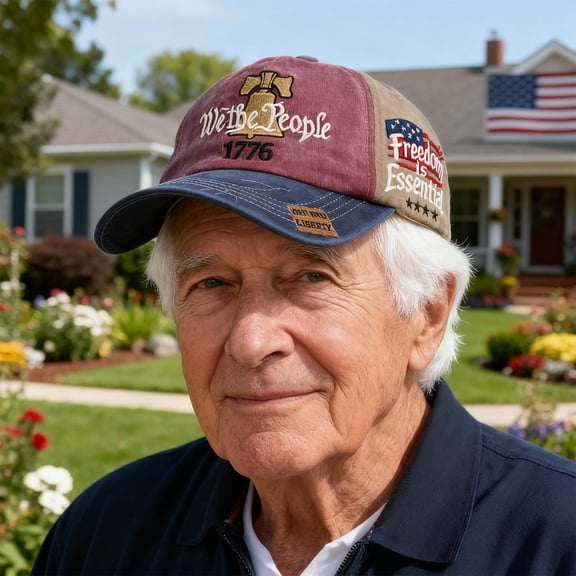 YIBAGA 250th Anniversary USA Hat – United States 250th Anniversary Adjustable Patriotic Baseball Cap, Vintage Blue White Red