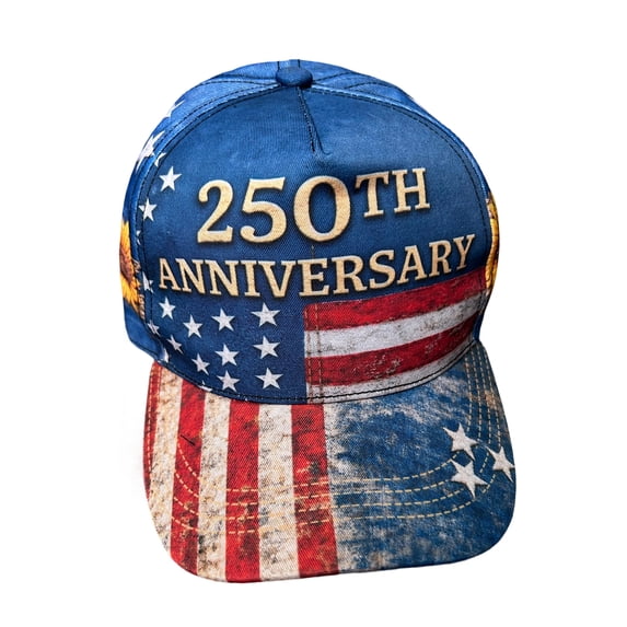 250th Anniversary USA Hat,Vintage Distressed Washable Patriotic Baseball Cap with USA Flag & 1776-2026 Digital Printed,Trucker Hat for Men Women,Spliced Color,A