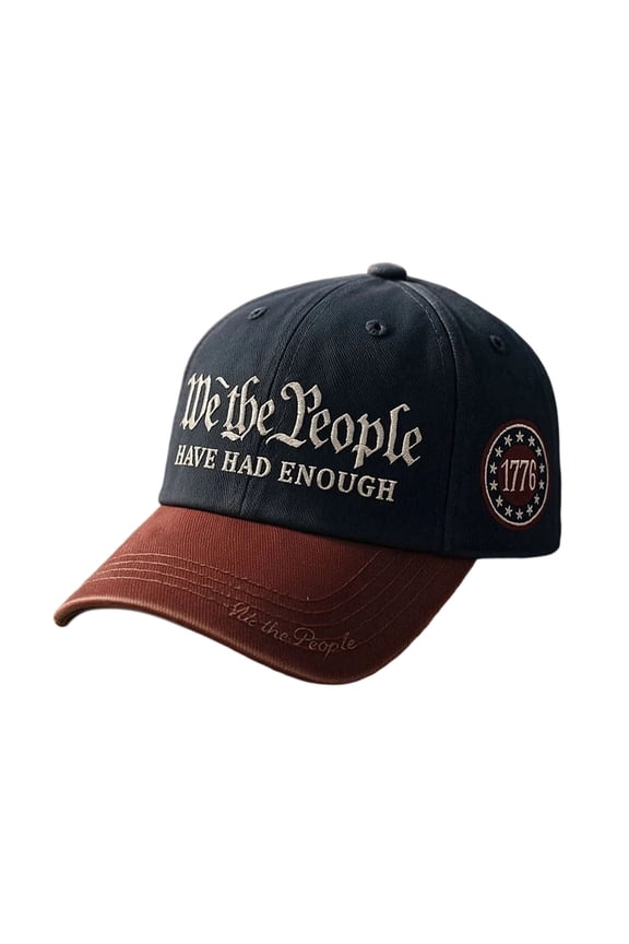 250th Anniversary USA Hat We The People Hat Have Had Enough Baseball Cap Declaration Of Independence Gift (Black&Red)