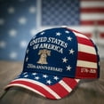 thumbnail image 1 of 250th Anniversary USA Hat for Men Women Blue, America 250 Merchandise Printed Navy Baseball Cap 1776-2026 Memorial Day Gift, 1 of 6