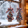 thumbnail image 1 of 250th Anniversary USA Horseshoe Christmas Tree Ornament,Horseshoe Holiday Hanging Decor with Patriotic Design,Equestrian Inspired Christmas Ornament for Horse Lovers,Farmhouse Tree Decoration (C1+C2), 1 of 6