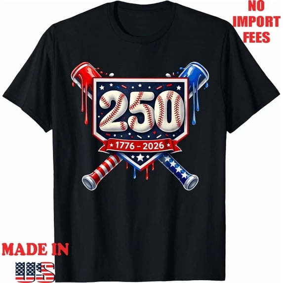 250th Anniversary USA Independence Baseball ice Cream T-Shirt, Adult ...