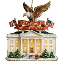 250th Anniversary USA Ornament, 2D Acrylic Patriot Memorial Ornaments, Unique 250 Years of The United States Commemorative Hanging Decor, Collectible Keepsake for Patriots History Lovers