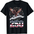 thumbnail image 1 of 250th Anniversary USA Patriotic 250 Years American 4th July T-Shirt, Comfortable Breathable Soft Tee, Men's 100% Cotton Graphic T-Shirt 180gsm, 1 of 5