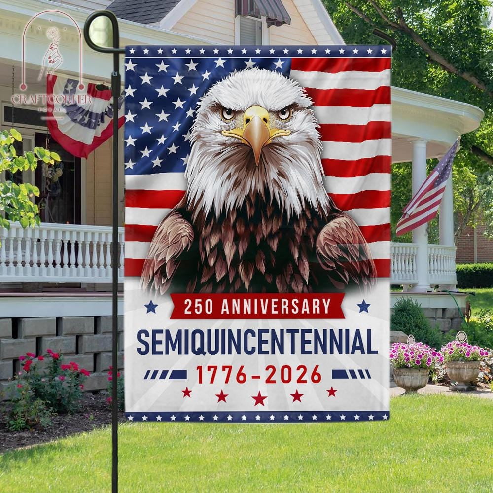 250th Anniversary USA Patriotic Garden Flag, 1776-2026 Commemorative Celebrate America Yard Decoration