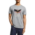 thumbnail image 1 of 250th Anniversary USA Patriotic Grey Graphic T Shirts for Men, 1776-2026 Flag Short Sleeve Tee with Exquisite Heat Transfer Print - 4XL, 1 of 3