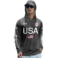 thumbnail image 1 of 250th Anniversary USA Rash Guard Shirt for Men UPF 50+ American Flag Long Sleeve Shirts Lightweight Sun Protection Rash Guard Hoodie, 1 of 3