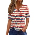 thumbnail image 1 of 250th Anniversary USA Shirt Casual 250 Years Of Freedom T Shirt Short Sleeve Tshirts Patriotic Shirts Tops, 1 of 5