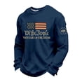thumbnail image 1 of 250th Anniversary USA Shirt Men American Flag Print Shirt Long Sleeve Waffle Top Casual Crewneck Sweatshirts Patriotic Apparel, 1 of 3