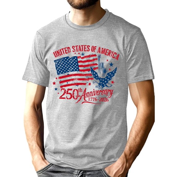 250th Anniversary USA Shirts Men American Flag T Shirt 4th of July Patriotic Shirt 250 Years Birthday Tees Tops