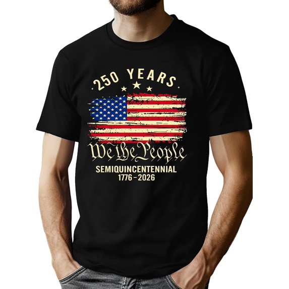 250th Anniversary USA Shirts Men American Flag T Shirt 4th of July Patriotic Shirt 250 Years Birthday Tees Tops