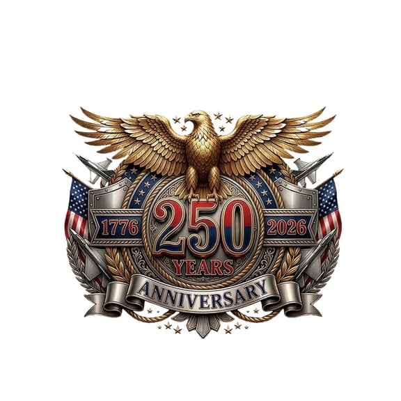 250th Anniversary USA Sticker, 1776-2026 Eagle Patriotic Decal, United States of America Car Laptop Bumper Vinyl Sticker, 11 Inch Commemorative Independence Gift