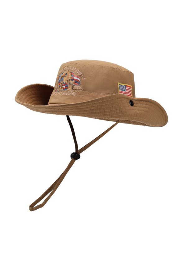 250th Anniversary USA Sun Hat — Waterproof Wide-Brimmed Sun Hat with Adjustable Chin Strap, The Ideal Gift for Beach, Fishing, Hiking