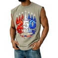 thumbnail image 1 of 250th Anniversary USA Tank Tops for Men Plus Size Loose Sleeveless USA Flag Print Shirts Crew Neck 4th of July Celebration Party Independence Day Patriotic Tees, M, 1 of 3