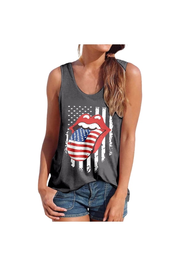 250th Anniversary USA Tank Tops Women USA T Shirt American Flag Sleeveless 4th of July Patriotic Freedom Tee Tops