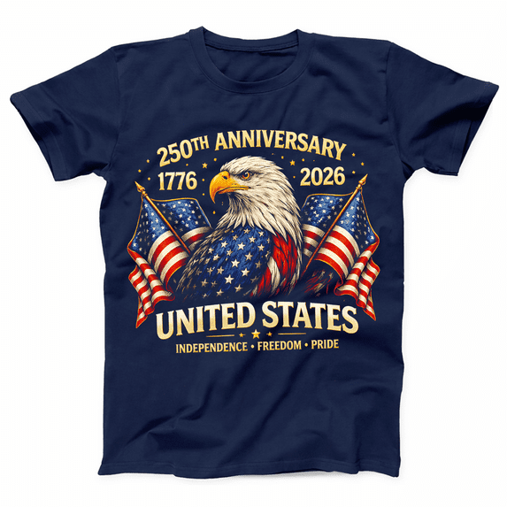 250th Anniversary United States T Shirt 1776 2026, Patriotic Eagle American Flag Shirt, Independence Freedom Pride Tee, USA 250 Years Celebration Gift