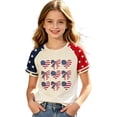 thumbnail image 1 of 250th Anniversary Usa Shirt Kids Crewneck Pullover Casual Short Sleeve Graphic Tees 4th of July Shirts for Boys Girls Daily Wear, 1 of 4