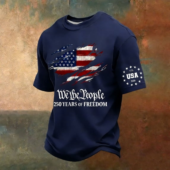 250th Anniversary Usa Shirt Mens Short Sleeve Tee Shirts American Flag America 250 Shirt Independence Day Patriotic Tshirts