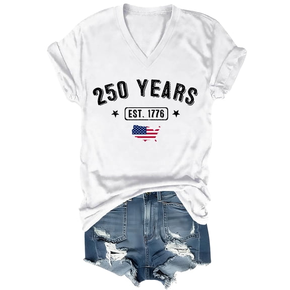 250th Anniversary Usa Shirt V Neck American Flag 250th Anniversary Shirt