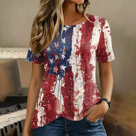 250th Anniversary Usa Shirt Women Casual Short Sleeve Tshirts Fashion 250 Year American Anniversary Shirt