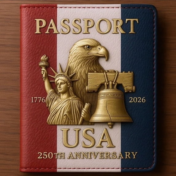 The 250th Anniversary Wallet Of The United States Multi-function 250th Anniversary Passport Holder & US Passport Cover, Practical 250th Anniversary Gifts