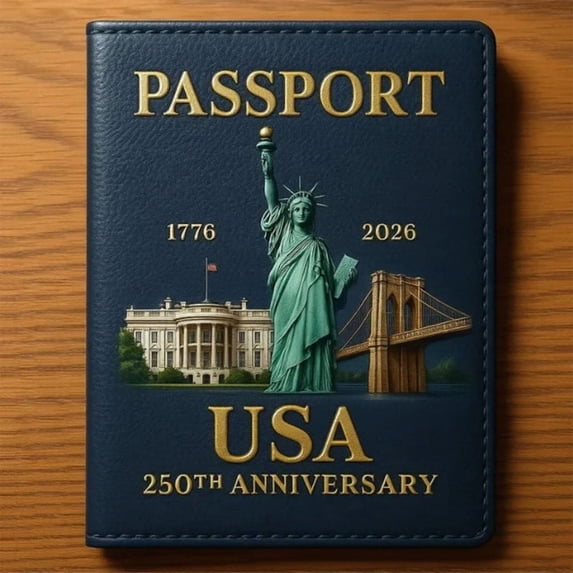 The 250th Anniversary Wallet Of The United States Multi-function 250th Anniversary Passport Holder & US Passport Cover, Practical 250th Anniversary Gifts