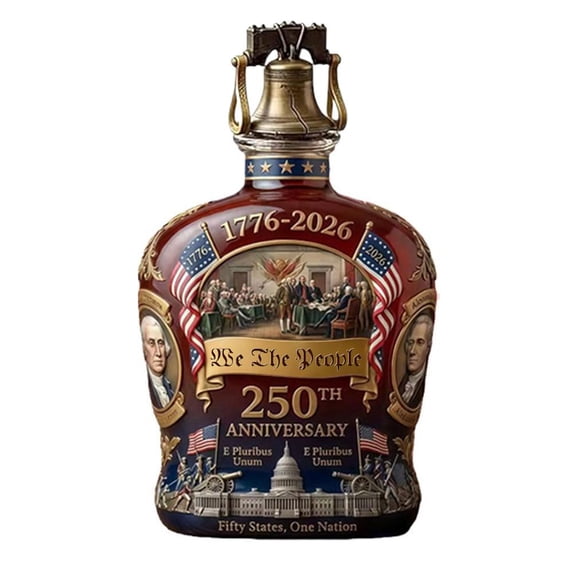 250th Anniversary Whiskey Bottle,We The People America 250 Anniversary Heritage Reserve Whiskey Glass Bottles,Old Fashioned Fathers Day for Liquor or Wine