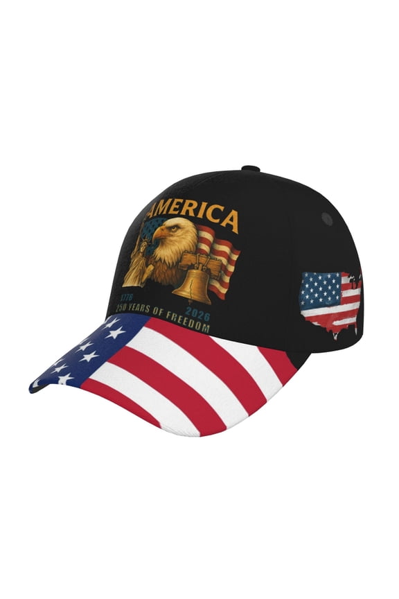 250th Anniversary of Independence Baseball Cap American Flag Hat For Women Men, Ideal Gift for Friends Family